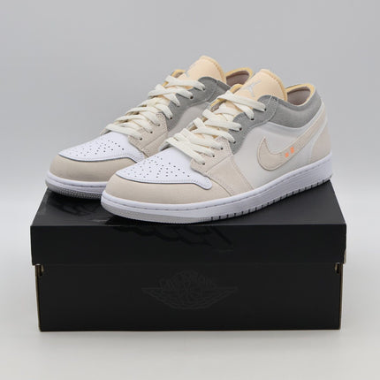 DN1635-100 Nike Air Jordan 1 Low Inside Out White Grey Neutral Gray Sail (Men's)