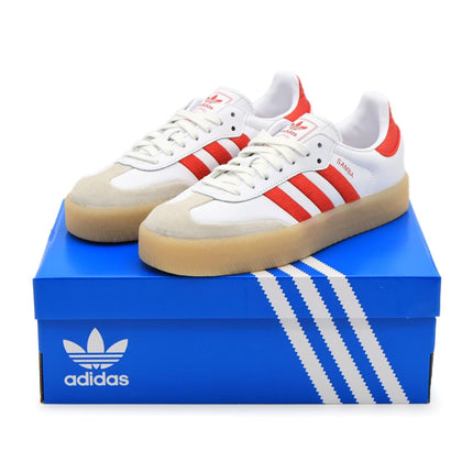 ID0438 adidas Originals Sambae Better Scarlet Cloud White Grey Red (Women's)