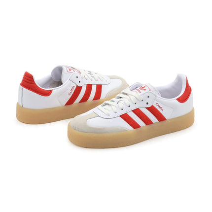 ID0438 adidas Originals Sambae Better Scarlet Cloud White Grey Red (Women's)