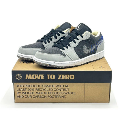 DM4657-001 Nike Air Jordan 1 Low Crater Grey Light Smoke Gray Black Racer Blue