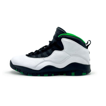 310805-137 Nike Air Jordan 10 Retro Seattle Super Sonics Pine Green White Black