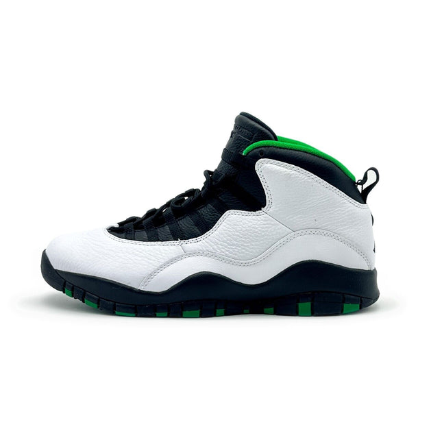 310805-137 Nike Air Jordan 10 Retro Seattle Super Sonics Pine Green White Black