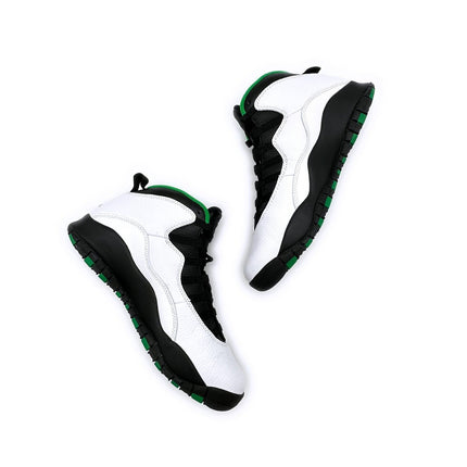 310805-137 Nike Air Jordan 10 Retro Seattle Super Sonics Pine Green White Black