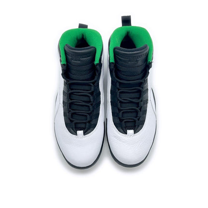 310805-137 Nike Air Jordan 10 Retro Seattle Super Sonics Pine Green White Black