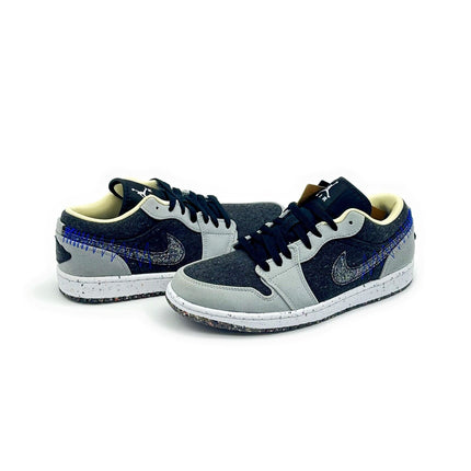 DM4657-001 Nike Air Jordan 1 Low Crater Grey Light Smoke Gray Black Racer Blue