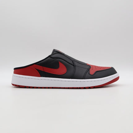 FJ1214-001 Nike Air Jordan 1 Mule Golf Bred Varsity Red Black White (Men's)