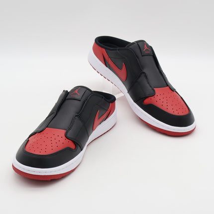 FJ1214-001 Nike Air Jordan 1 Mule Golf Bred Varsity Red Black White (Men's)