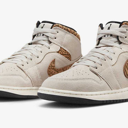 DZ4129-102 Nike Air Jordan 1 Mid SE Brown Elephant (Men's)