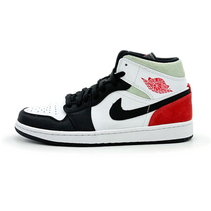 852542-100 Nike Air Jordan 1 Mid SE Black Gym Red White Light Smoke Grey (Men's)