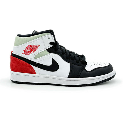 852542-100 Nike Air Jordan 1 Mid SE Black Gym Red White Light Smoke Grey (Men's)