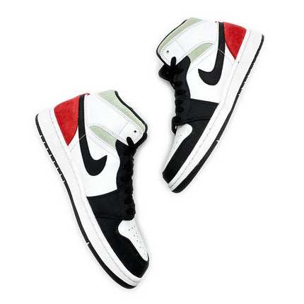 852542-100 Nike Air Jordan 1 Mid SE Black Gym Red White Light Smoke Grey (Men's)