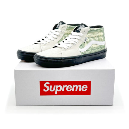 SUP-VANS-23SS-SGM-W Supreme �~ Vans Doller Skate Grosso Mid White