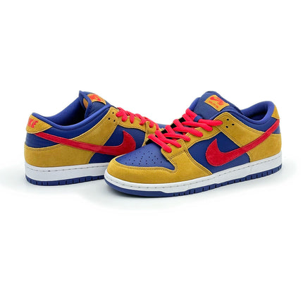 BQ6817-700 Nike SB Dunk Low Pro Wheat Purple Reverse Papa Bear Red (Men's)