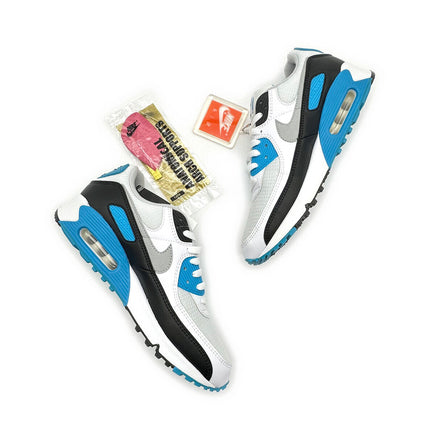 CJ6779-100 Nike Air Max 90 Laser Blue Black White Grey Fog Cyan Sky (Men's)