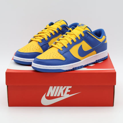 DD1391-402 Nike Dunk Low Blue Jay and University Gold UCLA Navy Blue (Men's)