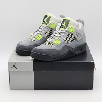 CT5342-007 Nike Air Jordan 4 Retro SE Neon 95 Cool Grey Silver Yellow (Men's)