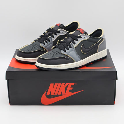 DV0982-006 Nike Air Jordan 1 Low OG EX Black Smoke Grey Sail Beige Gray (Men's)