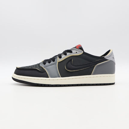 DV0982-006 Nike Air Jordan 1 Low OG EX Black Smoke Grey Sail Beige Gray (Men's)