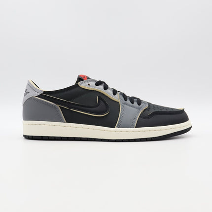 DV0982-006 Nike Air Jordan 1 Low OG EX Black Smoke Grey Sail Beige Gray (Men's)