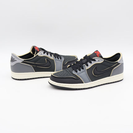 DV0982-006 Nike Air Jordan 1 Low OG EX Black Smoke Grey Sail Beige Gray (Men's)