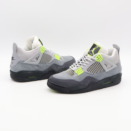 CT5342-007 Nike Air Jordan 4 Retro SE Neon 95 Cool Grey Silver Yellow (Men's)