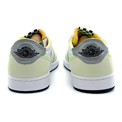 DM7837-103 Nike Air Jordan 1 Retro Low White Ghost Green Black White Yellow