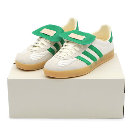 ID3518 FOOT INDUSTRY adidas Originals Gazelle Indoor Off White Green (Men's