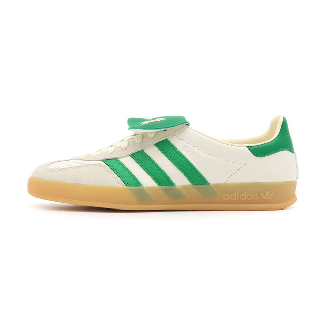 ID3518 FOOT INDUSTRY adidas Originals Gazelle Indoor Off White Green (Men's