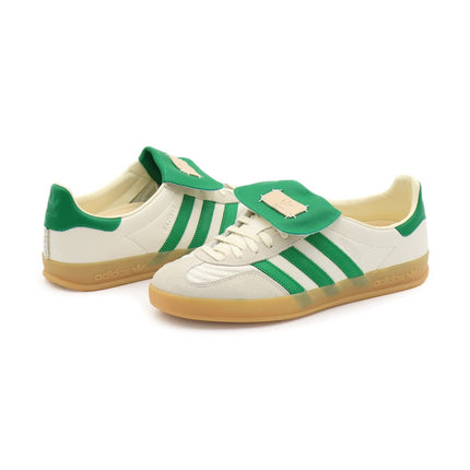 ID3518 FOOT INDUSTRY adidas Originals Gazelle Indoor Off White Green (Men's