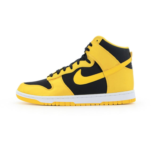 FN4216-001 Nike Dunk High Satin Goldenrod Varsity Maize White Black (Women's)