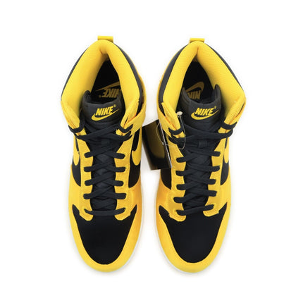 FN4216-001 Nike Dunk High Satin Goldenrod Varsity Maize White Black (Women's)