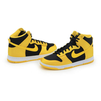 FN4216-001 Nike Dunk High Satin Goldenrod Varsity Maize White Black (Women's)