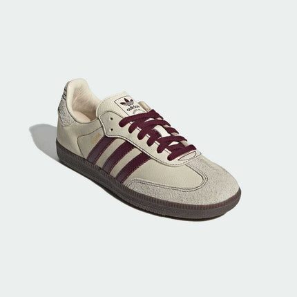 IG1987 adidas Originals WMNS Samba OG Wonder White Maroon Putty Grey (Women's)