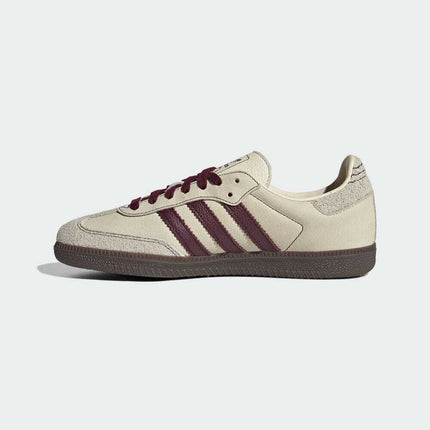 IG1987 adidas Originals WMNS Samba OG Wonder White Maroon Putty Grey (Women's)