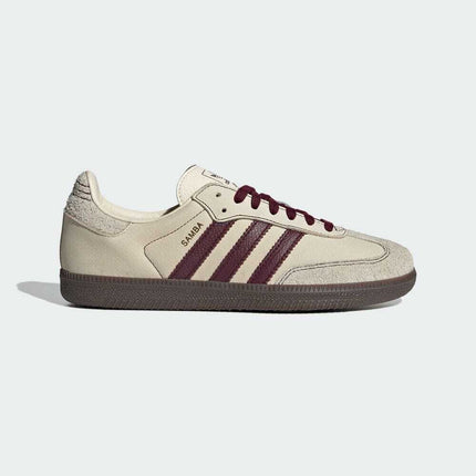 IG1987 adidas Originals WMNS Samba OG Wonder White Maroon Putty Grey (Women's)