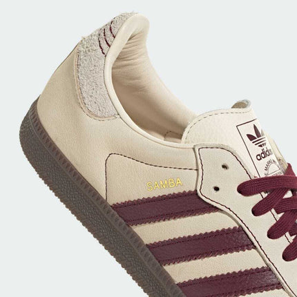 IG1987 adidas Originals WMNS Samba OG Wonder White Maroon Putty Grey (Women's)