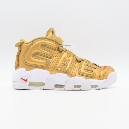 Size 9 - 902290-700 Nike Air More Uptempo x Supreme Metallic Gold 2017