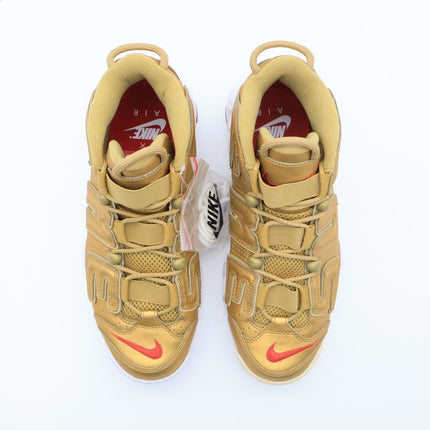 Size 9 - 902290-700 Nike Air More Uptempo x Supreme Metallic Gold 2017