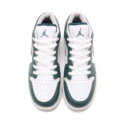 FQ8041-300 Nike GS Air Jordan 1 Low SE Oxidized Green White Sail Neutral Grey