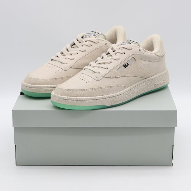 R00007 WIND AND SEA atmos Reebok Club C 85 Ivory (Men's)