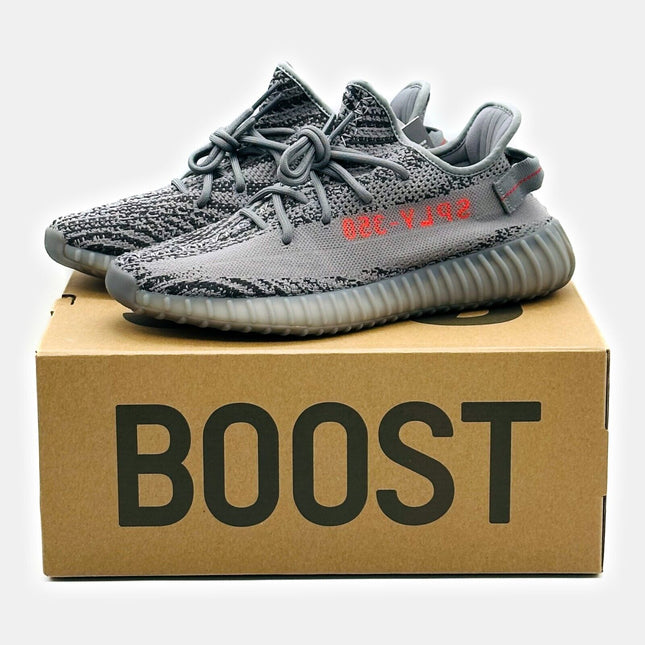 AH2203 Adidas Yeezy Boost 350 V2 Beluga 2.0 Grey Bold Orange DGH Solid Red Mens