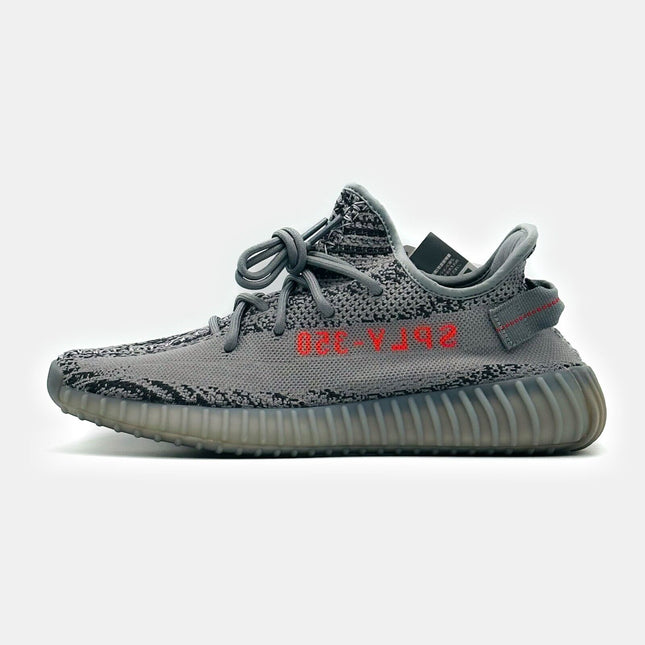 AH2203 Adidas Yeezy Boost 350 V2 Beluga 2.0 Grey Bold Orange DGH Solid Red Mens