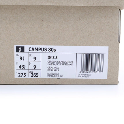 ID4818 Song for the Mute adidas Originals Campus 80s Clear Brown Sesame (Men's)