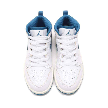 FN7493-141 Nike PS Jordan 1 Mid SE White Sail Industrial Blue