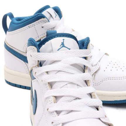 FN7493-141 Nike PS Jordan 1 Mid SE White Sail Industrial Blue