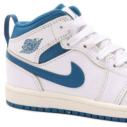 FN7493-141 Nike PS Jordan 1 Mid SE White Sail Industrial Blue