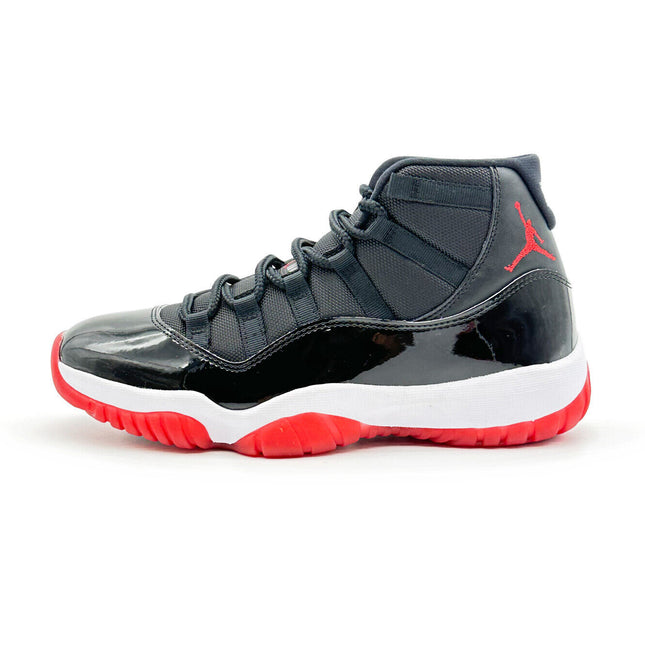 378037-061 Nike Air Jordan 11 Retro Playoffs Bred Black White Varsity Red