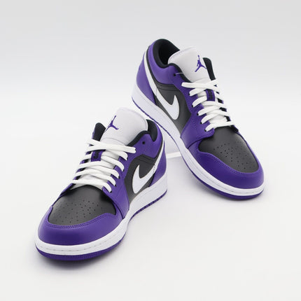 553558-501 Nike Air Jordan 1 Low Court Purple White Black (Men's)