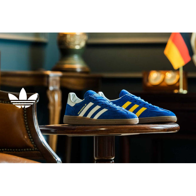 IH0130 adidas Originals Handball Spezial Made in Germany Blue Yellow Gum (Men's)