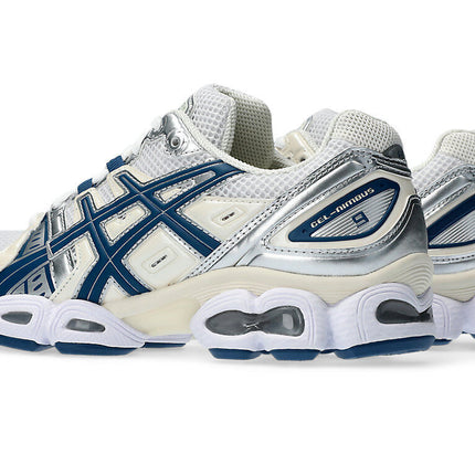 1202A278-108 Asics Gel-Nimbus 9 White Light Indigo (Men's)